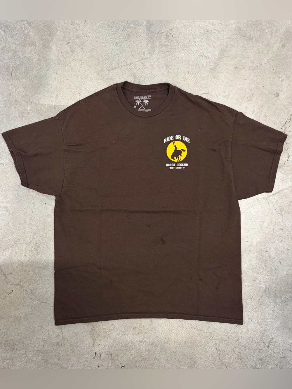 Men’s tshirt by riot society with Yellow cowboy print 2XL